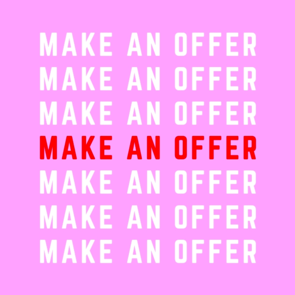 Make an offer!! Let's chat 🤩😀